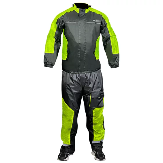 Capa Chuva GP TECH Pioggia NYLON aparela e preta frente - vendedor zeus moto center