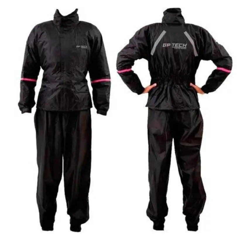 Capa Chuva Gp tech Essence Preta Rosa Feminina vendedor zeus moto center